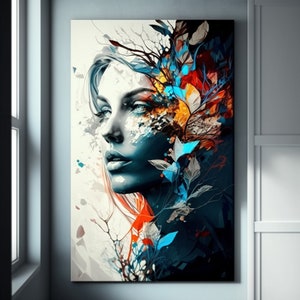 Futuristic Modern Woman, Sci-Fi, Anime, Digital Printable Art Design, Digital Prints Instant Digital Download.