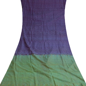 Vintage Handwoven Silk Sari Remnant: Purple Pink Paisley Fabric Scrap