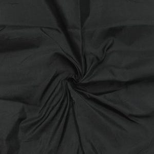 Black 100% Pure Silk Fabric By The Yard, Dupioni silk handloom fabric