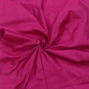 Magenta Pink 100% Pure Silk Fabric By The Yard, Dupioni silk handloom fabric