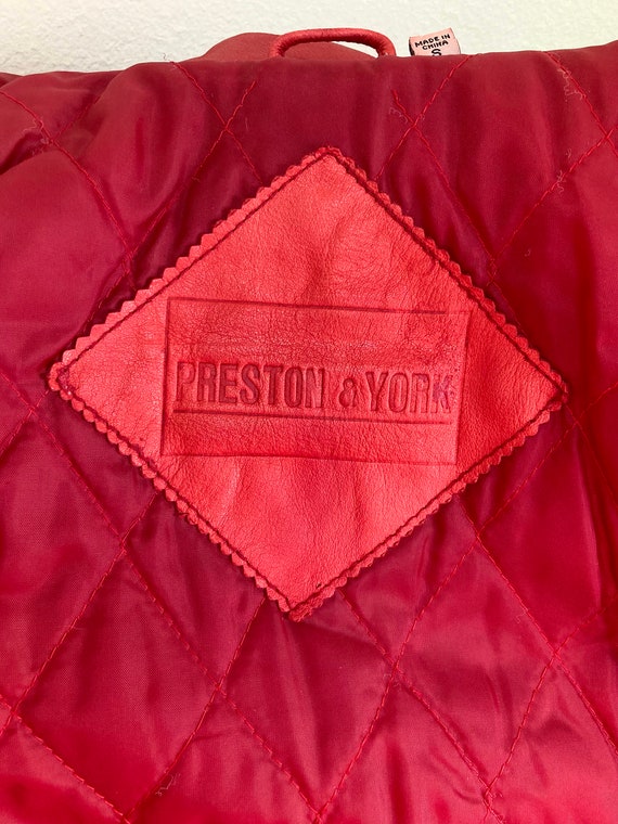 Iconic 1980s Red Leather Women’s bomber jacket. P… - image 3