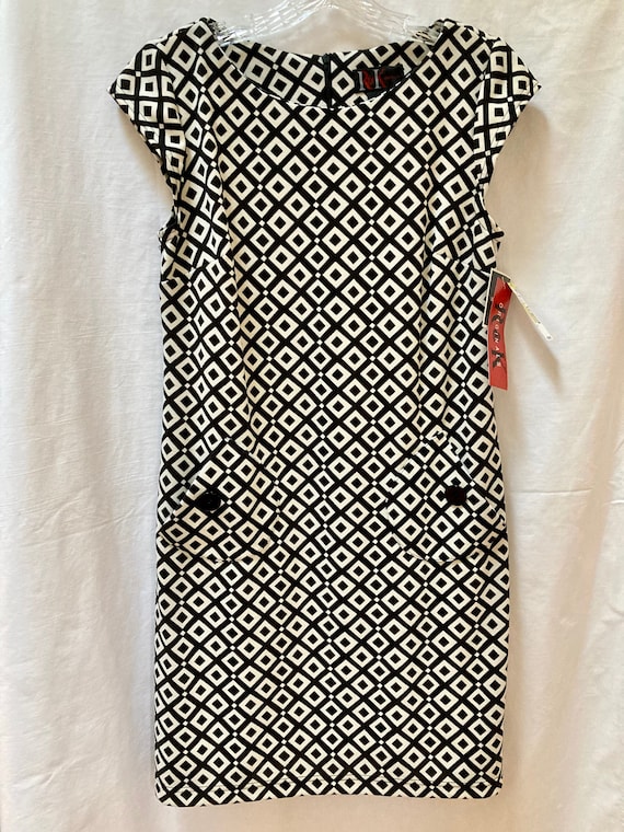 1990s Y2K R&K Originals NOS Shift Dress w black an