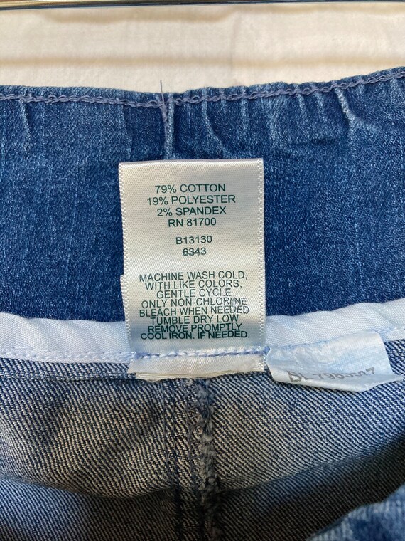 Jupe En Jean Vintage BUYER TOO - Imprimé Floral Taille 13 Junior, Longueur 19 Pouces