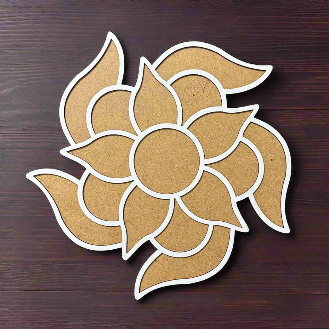 MDF Wooden Rangoli Board, 12-inch DIY Rangoli, Handmade Diwali Decor ...
