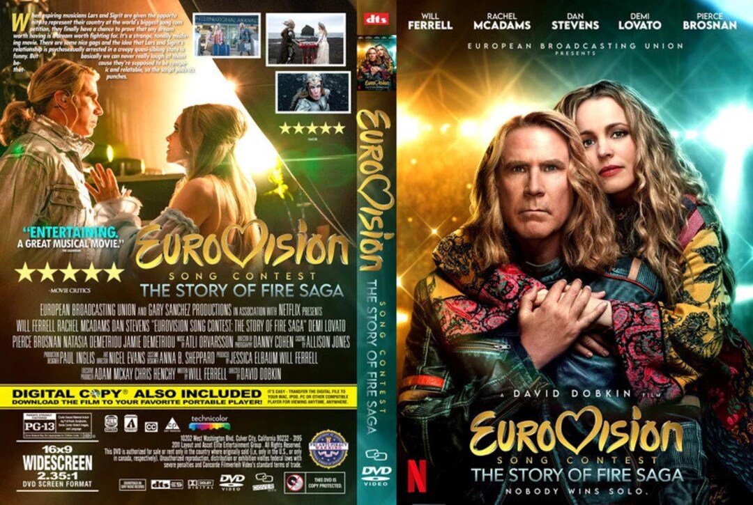 Eurovision Song Contest the Story of Fire Saga DVD Etsy