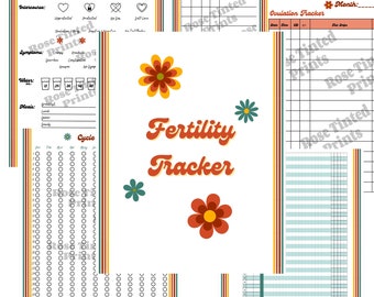 Vruchtbaarheid & Cyclus Tracker - Afdrukbaar!!! Periodeplanner, periodetracker, vruchtbaarheidsplanner, schattige vruchtbaarheidstracker, afdrukbare TTC-tracker