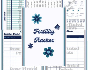 Vruchtbaarheid & Cyclus Tracker - Afdrukbaar!!! Periodeplanner, periodetracker, vruchtbaarheidsplanner, schattige vruchtbaarheidstracker, afdrukbare TTC-tracker