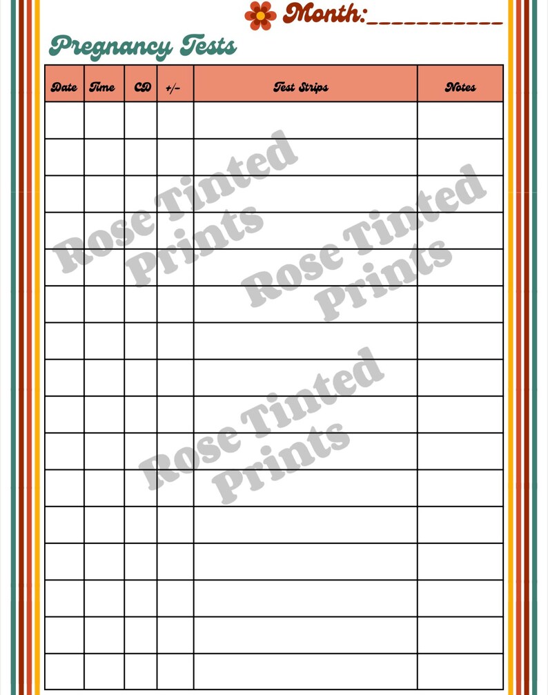 Fertility &amp; Cycle Tracker - Printable!!! Period Planner, Period Tracker ...