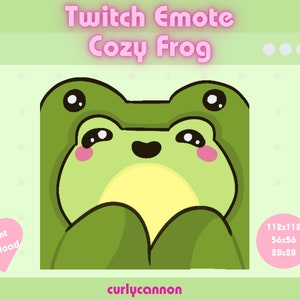 Kawaii Twitch Emote / Niedliche Gemütliche Frosch Decke