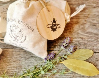 4 Natural and ecological aromatic moth repellent sachets deodorizing for drawers, chests of drawers, wardrobes. Chemical-free repellent