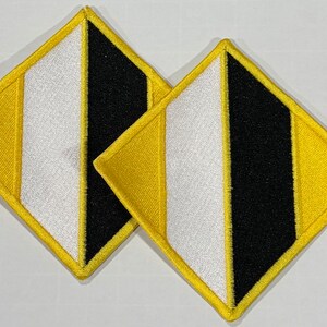 Set of 2 ITF Taekwon Do Dobok Shoulder Patch 4th to 6th Dan Sabum Nym International Instructor Embroidered Badge