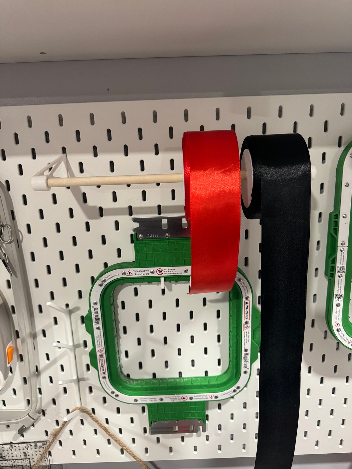 Ribbon Holder for Skadis Pegboard - Adjustable Length - Etsy