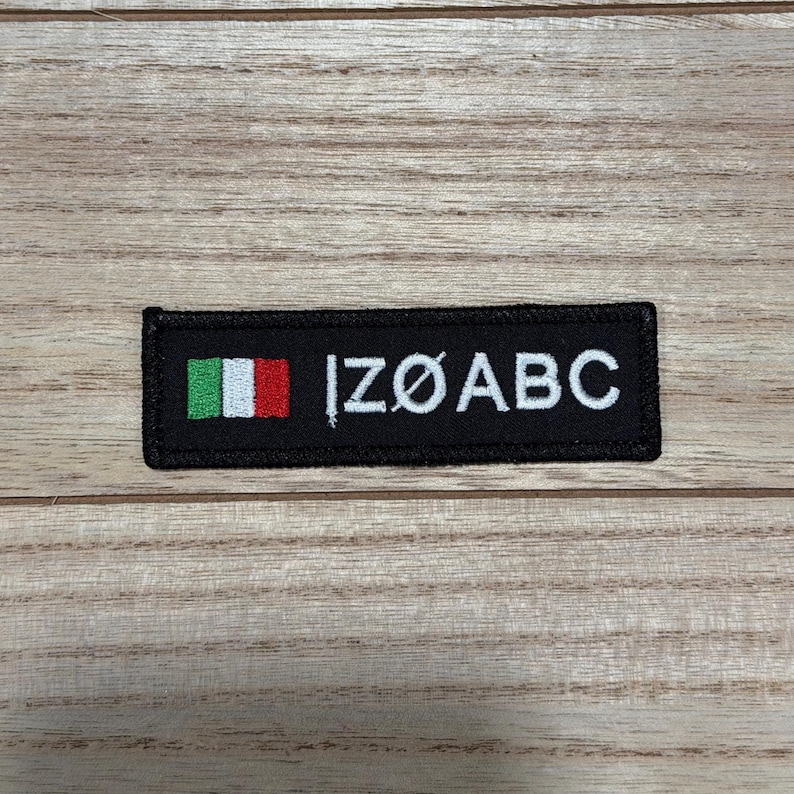 Personalized Amateur Ham Radio Embroidered Nametag with your callsign, USA | Canada , Perfect for gear or go bags | Iron On or Hook & Loop image 12
