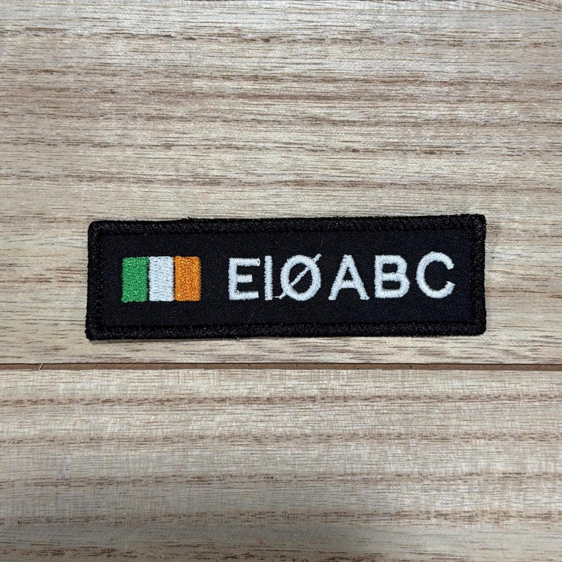 Personalized Amateur Ham Radio Embroidered Nametag with your callsign, USA | Canada , Perfect for gear or go bags | Iron On or Hook & Loop image 11