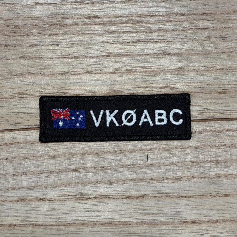 Personalized Amateur Ham Radio Embroidered Nametag with your callsign, USA | Canada , Perfect for gear or go bags | Iron On or Hook & Loop image 10