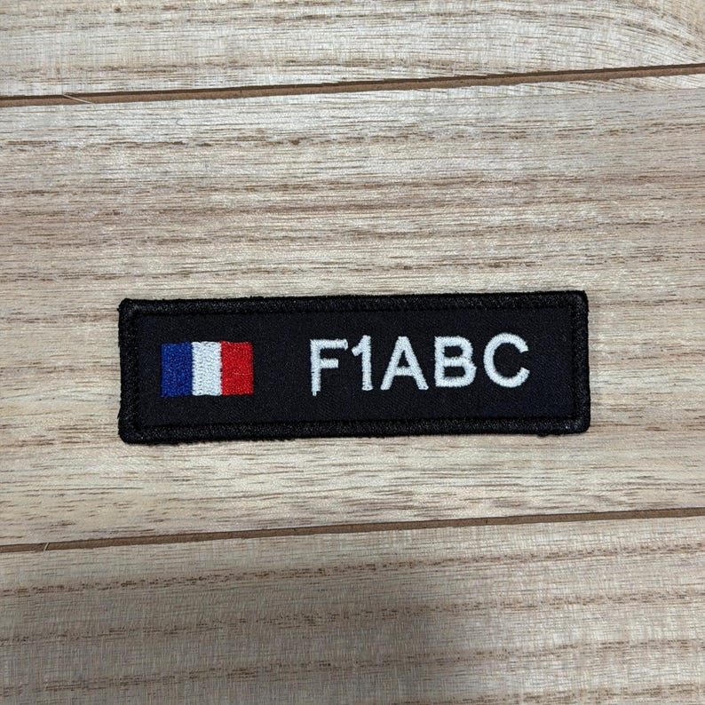 Personalized Amateur Ham Radio Embroidered Nametag with your callsign, USA | Canada , Perfect for gear or go bags | Iron On or Hook & Loop image 9