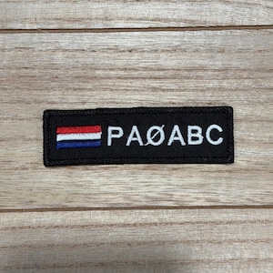Personalized Amateur Ham Radio Embroidered Nametag with your callsign, USA | Canada , Perfect for gear or go bags | Iron On or Hook & Loop image 14