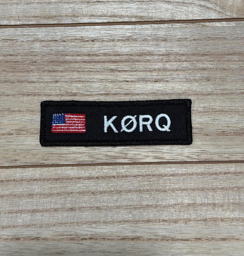 Personalized Amateur Ham Radio Embroidered Nametag with your callsign, USA | Canada , Perfect for gear or go bags | Iron On or Hook & Loop image 7