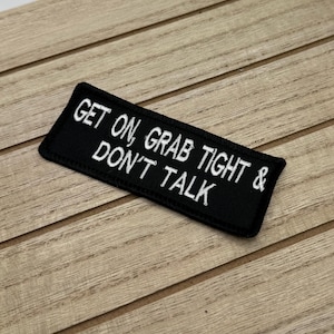 Biker Vest Patch: Embroidered Iron-on Motorcycle Badge (4x1.5 inch)