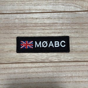Personalized Amateur Ham Radio Embroidered Nametag with your callsign, USA | Canada , Perfect for gear or go bags | Iron On or Hook & Loop image 8