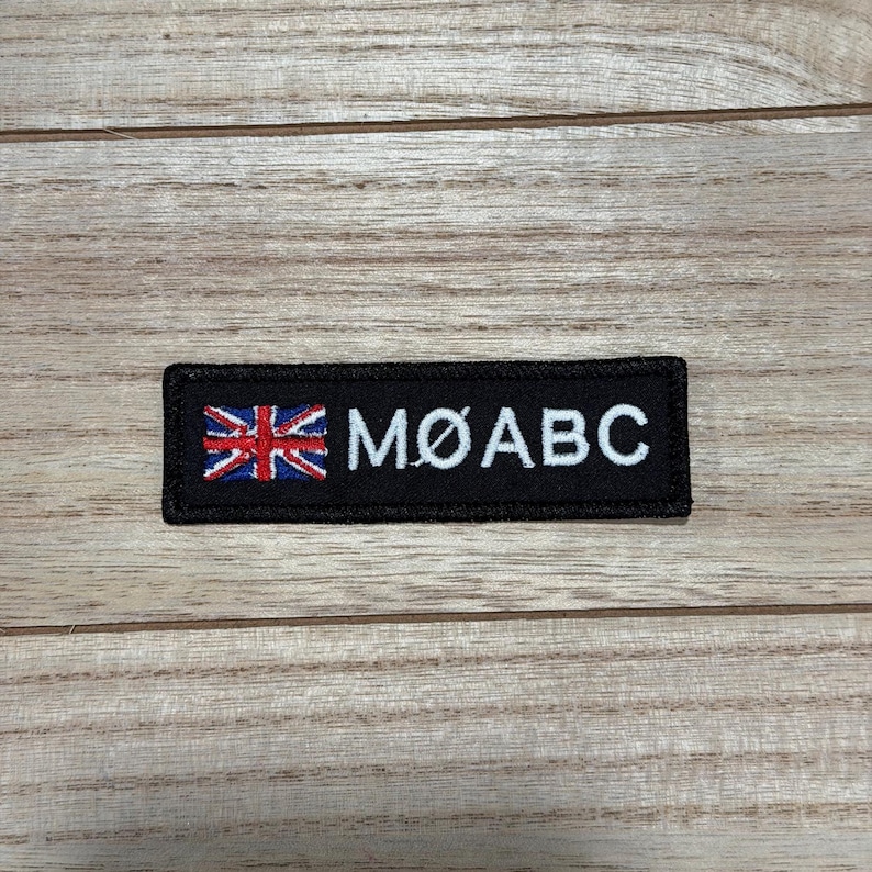 Personalized Amateur Ham Radio Embroidered Nametag with your callsign, USA | Canada , Perfect for gear or go bags | Iron On or Hook & Loop image 8