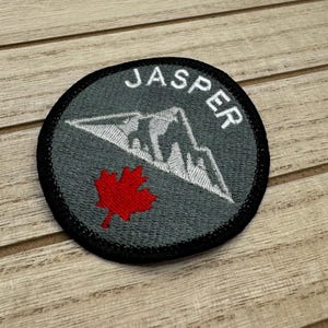 Jasper Embroidered Patch | Iron-on, Sew-on Badge | Canadian Travel Patch | Backpacking, Hiking and exploring | Canada Parks | National Park