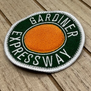 Gardiner Expressway Road Sign Patch | Embroidered Iron on patch for backpack, jacket, or vest | Toronto Freeway