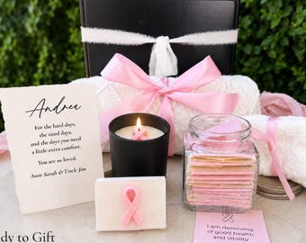 Breast Cancer Surgery Care Package, Giftbox with Blanket, Get Well Gift Basket, Cancer Care Package, Self Care Gift Box for Her Post Surgery