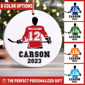 Hockey Ornament, Hockey Goalie Ornament, Ice Hockey Christmas Ornament, Hockey Jersey Ornament Ice Hockey Ornament Gift for Ice Hockey Lover