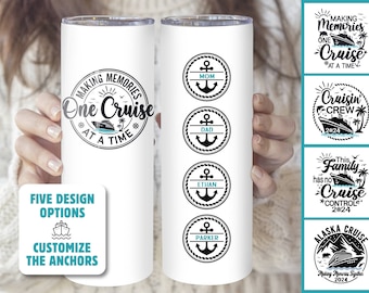 Personalized Group Cruise Tumbler Custom Cruise Travel Cup Family Vacation Travel Mug with Names Cruise Mug Cruise Squad 20oz Skinny Tumbler
