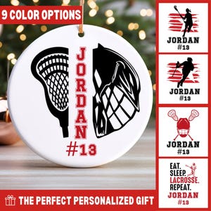 Lacrosse Ornament Girls Lacrosse Gifts, Lacrosse Team Mom Gift, Lacrosse Christmas Ornament Sports, Coach Gift Lacrosse Goalie Ornament 2024
