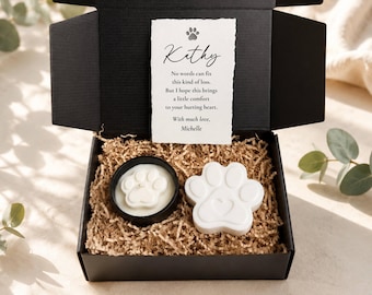 Pet Loss Gift Grief Care Package, Rainbow Bridge Memorial Candle, Dog Remembrance Gift, Hug In A Box, Cat Loss Gift, Pet Sympathy Gift Box