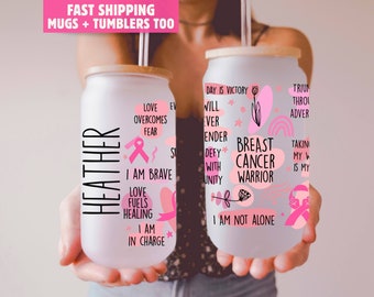 Personalized Breast Cancer Gifts, Chemo Gift, Get Well Soon, Hug in a Box, Cancer Care Package Gifts For Her, Pink Ribbon Warrior