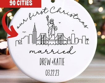 First Christmas Married Ornament 2023, Our First Christmas Married Ornament, First Christmas Ornament Married, First Married Christmas 2023