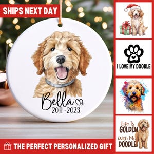 Goldendoodle Ornament, Golden Doodle Ornament, Goldendoodle Gifts, Pet Memorial Gift, Dog Memorial Ornament Goldendoodle Dog First Christmas