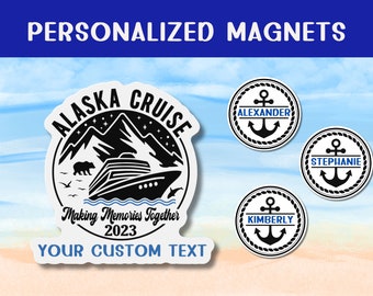 Cruise Door Decorations, Cruise Door Magnets, Alaska Cruise Magnet, Royal Caribbean Door Magnet, Stateroom Door Magnet Set, Cruise Magnets