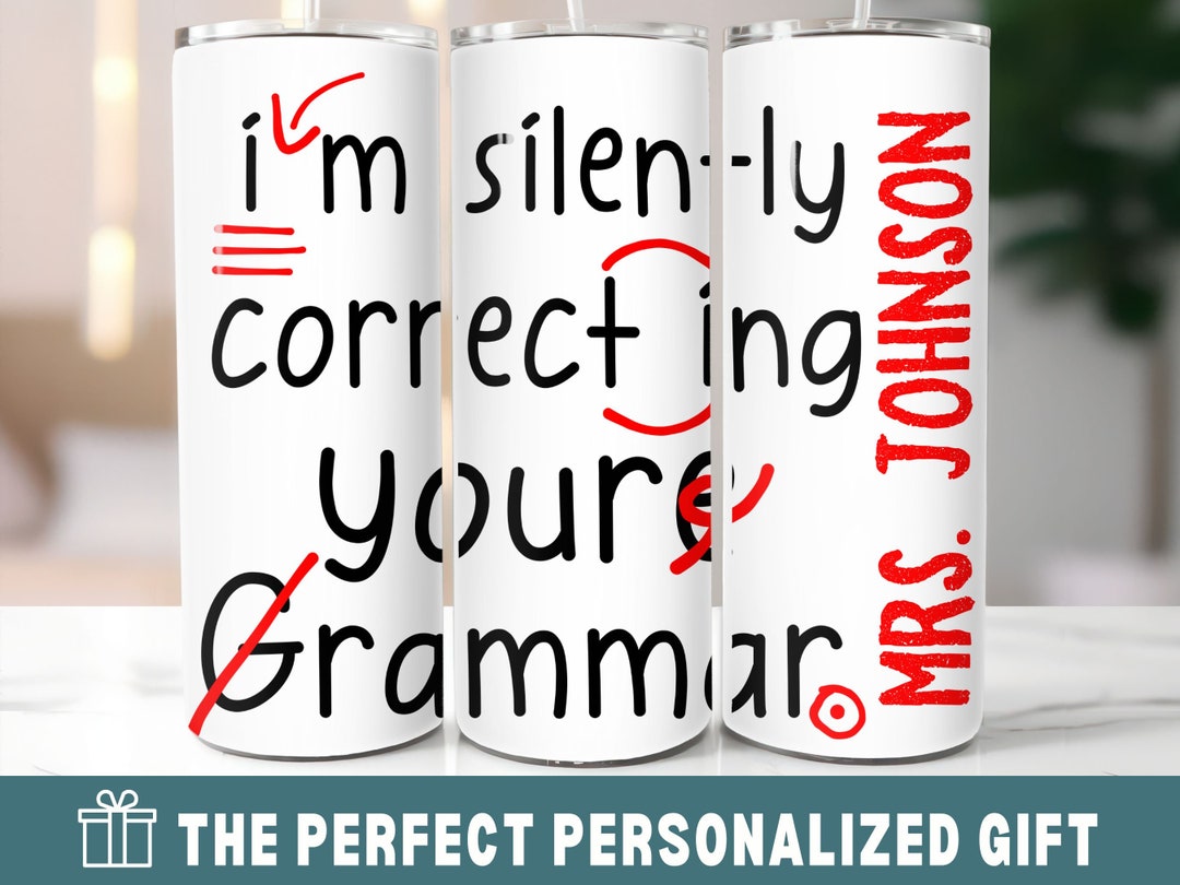 Personalized English Teacher Tumbler, Custom Teacher Mug, Best English