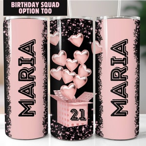 21st Birthday Gift, 21st Birthday Cup, 21st Birthday Presents, Personalized 21st Birthday Tumbler, 21st Birthday Gift For Her, 21st Bday