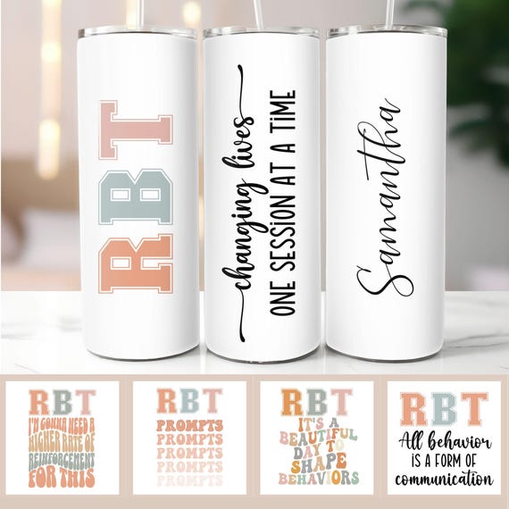 RBT Personalized Gift, Custom RBT Tumbler Gift for Registered Behavior Technician Cup, Gift for Therapist ABA Gift Behavior Specialist Mug