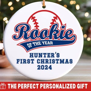 Baseball Ornament, Personalized First Christmas Ornament, Baby Boy First Christmas Ornament, Personalized Baseball Ornament Toddler Ornament