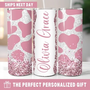 Cow Print Tumbler, Cow Print Gifts, Cow Tumbler, Coastal Cowgirl, Cowgirl Bachelorette, Cowgirl Baby Shower, Cowgirl Tumbler, Pink Cow Print