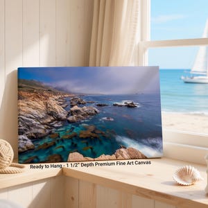 Big Sur Coastline Wall Art, California Coastal Photography Print, Ocean Rock Seascape Photo, Pacific Coast Decor, Nature Artwork