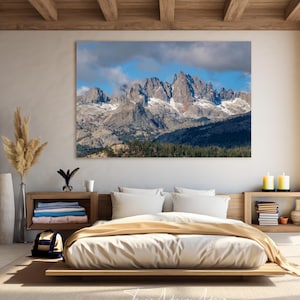 The Minarets Mammoth Lakes Wall Art, Sierra Nevada Sunrise Print, Mountain Landscape Photography, California Nature Decor, Lodge Wall Art