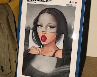 Pop Art Lollipop Girl Poster | Modern Retro Art Print