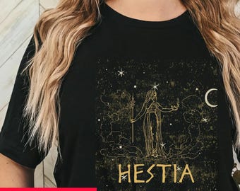Distressed Vintage style Greek Goddess Hestia shirt | Greek Mythology Apparel | Historian tee | Gift for history buff, student, or professor