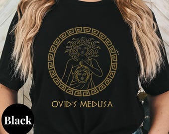 Feminist Medusa Shirt | Black Medusa Shirt Women | Ovid Metamorphoses | Dark Academia Medusa Shirt | Ancient World History Teacher Gifts