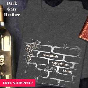 Edgar Allan Poe Shirt | Cask of Amontillado Tee | Gothic Literature Gift | Dark Academia Book Lover Top | Poe Reading Club | Bookish Gift