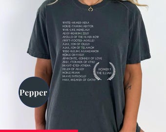 Iliad Shirt | The Trojan War | English Teacher Clothes | Achilles and Patroclus | Homer Iliad and Odyssey