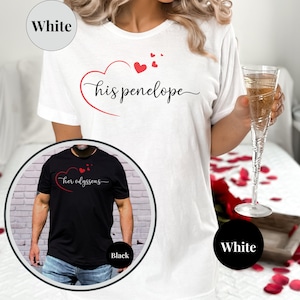 Couples Valentines Day gifts | Odysseus & Penelope matching tee | Homers The Odyssey | His and hers | Book characters Greek literature shirt