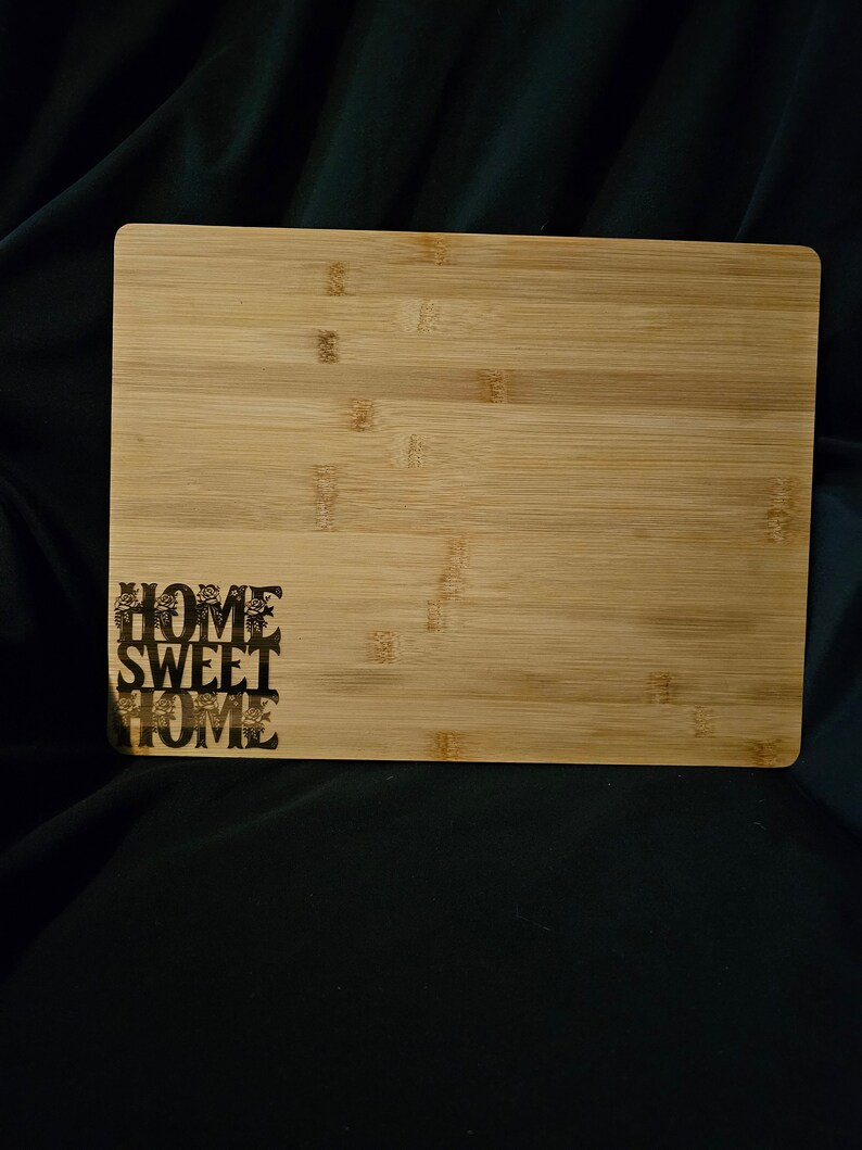 Laser Engraved Bamboo Cutting Boards Etsy